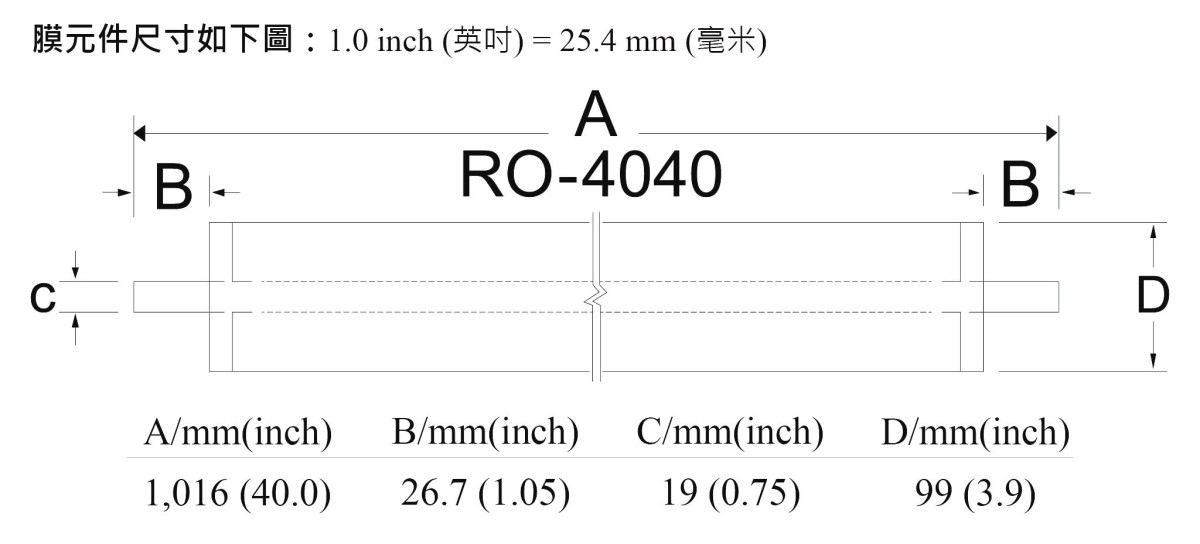 ACR-4040H(34)975 膜元件 ACR-4040H(34)975 膜元件